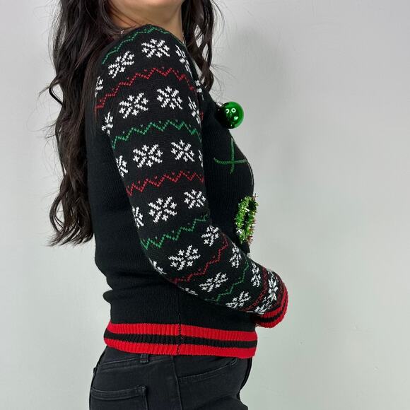 Style&Co "Not Another Ugly Sweater" Christmas Garland Sequin Sweater - Picture 3 of 10
